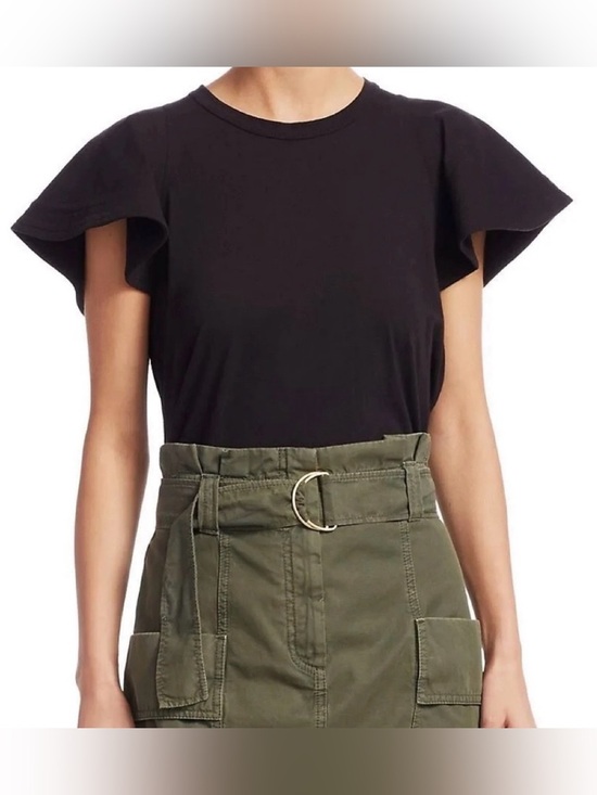 A.L.C. Tops - NWT A.L.C. Black Lucinda Ruffle Sleeve Tee Small